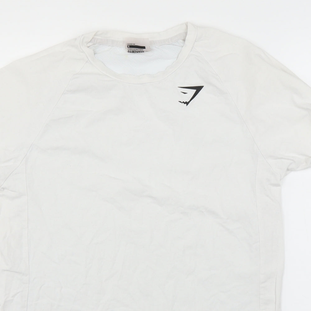 Gymshark Mens White   Basic T-Shirt Size M