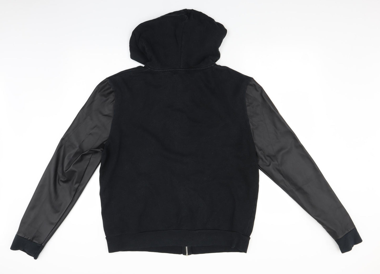 Topman Mens Black   Full Zip Hoodie Size L