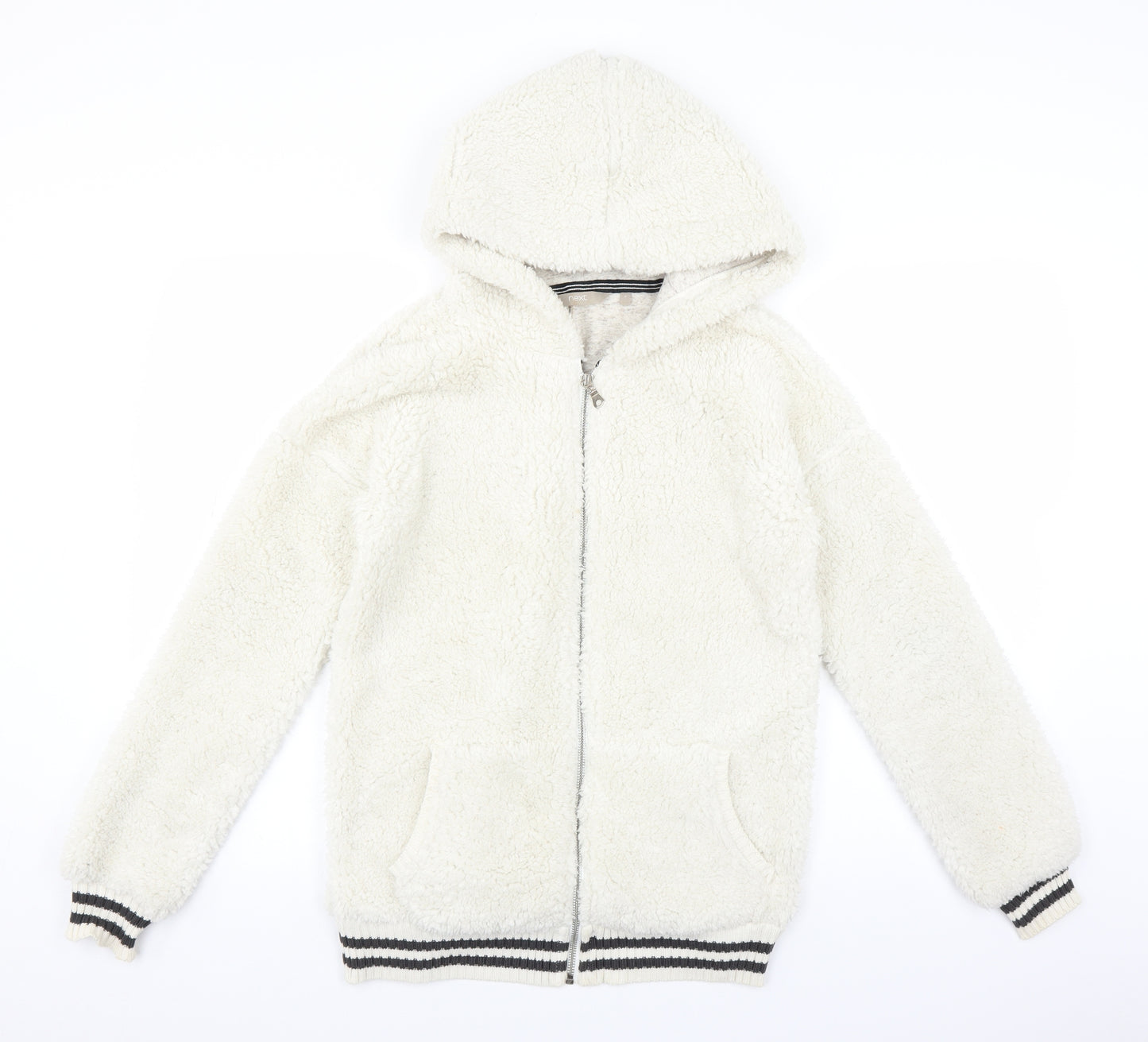 NEXT Womens White  Fleece Jacket  Size 8