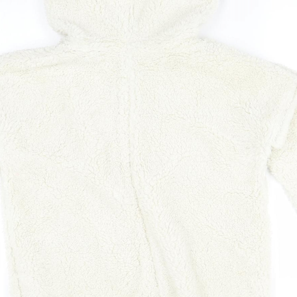 NEXT Womens White  Fleece Jacket  Size 8