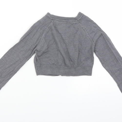 Mothercare Girls Grey   Cardigan Jumper Size 4 Years