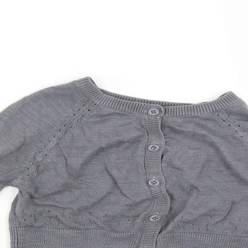 Mothercare Girls Grey   Cardigan Jumper Size 4 Years