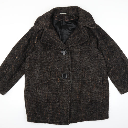 Wallis Womens Brown   Overcoat Coat Size L