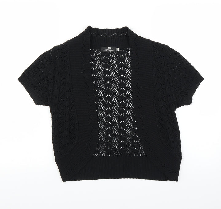 Monique Lhuillier Womens Black Shrug Jumper Size S