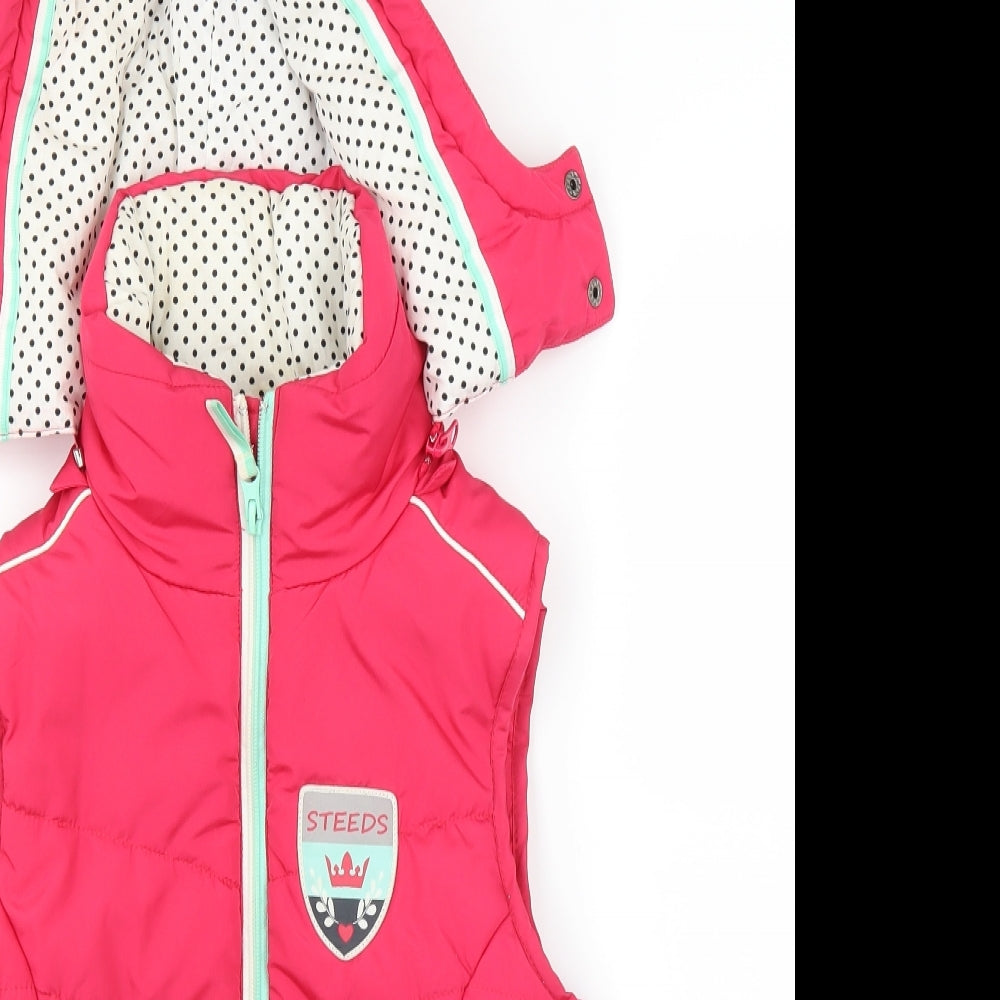 Steeds Girls Pink   Gilet Jacket Size 12 Years
