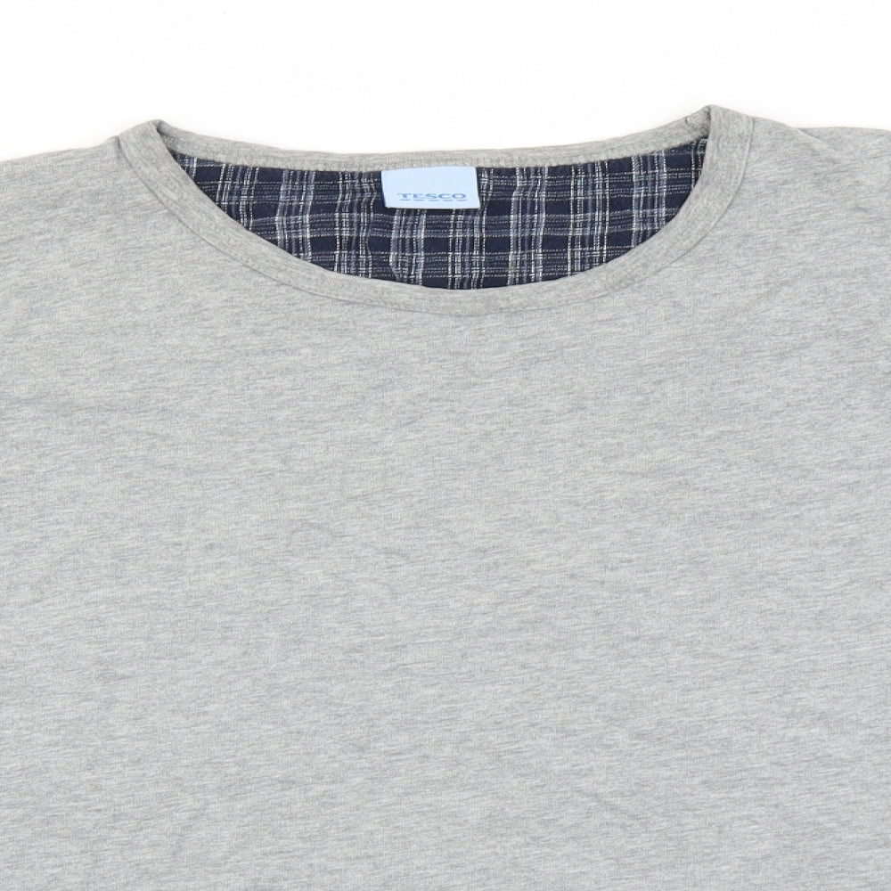 TESCO  Mens Grey    T-Shirt Size 2XL