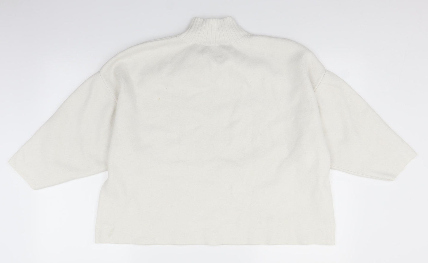 Zara Womens White   Pullover Jumper Size L