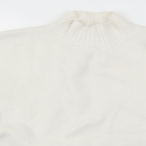 Zara Womens White   Pullover Jumper Size L