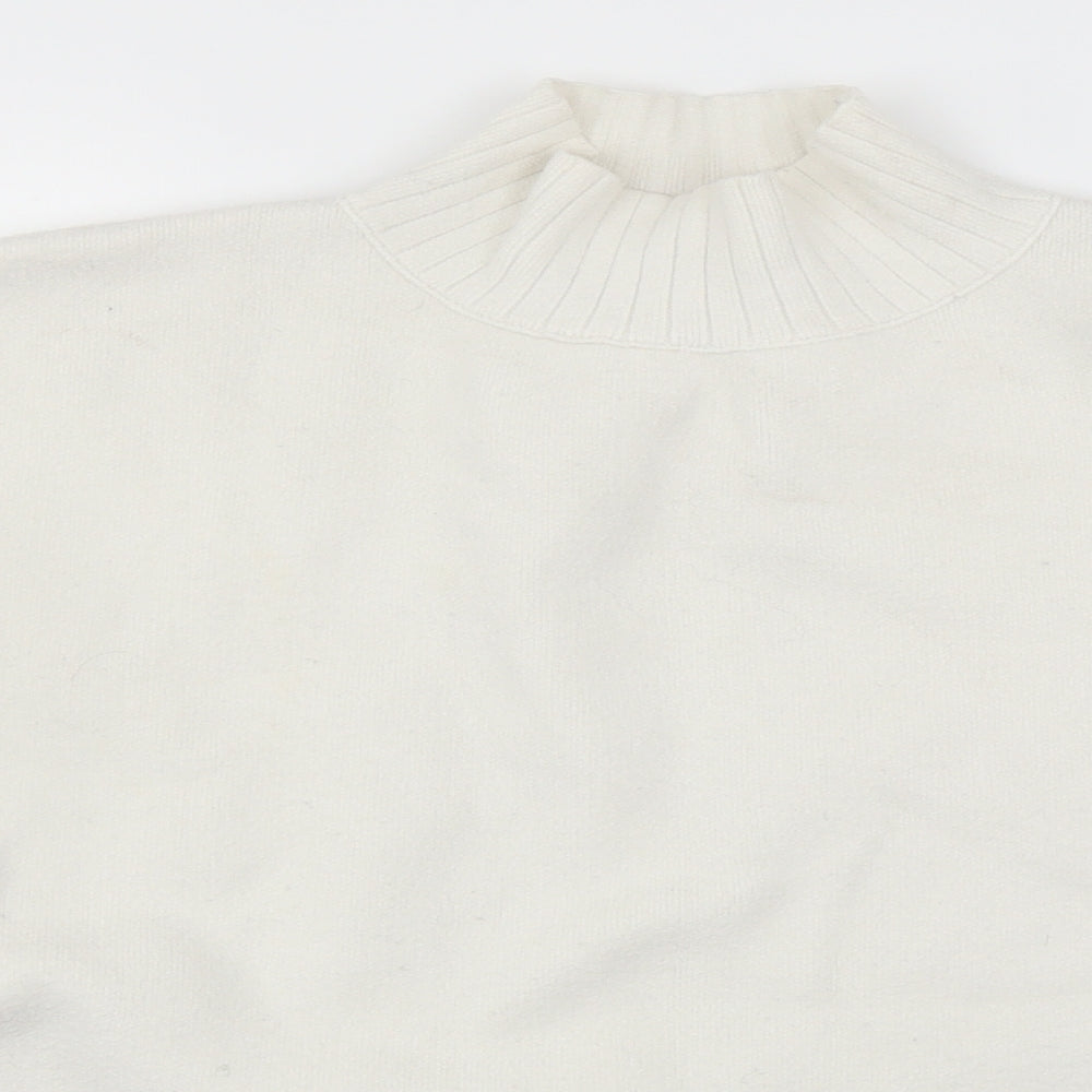 Zara Womens White   Pullover Jumper Size L