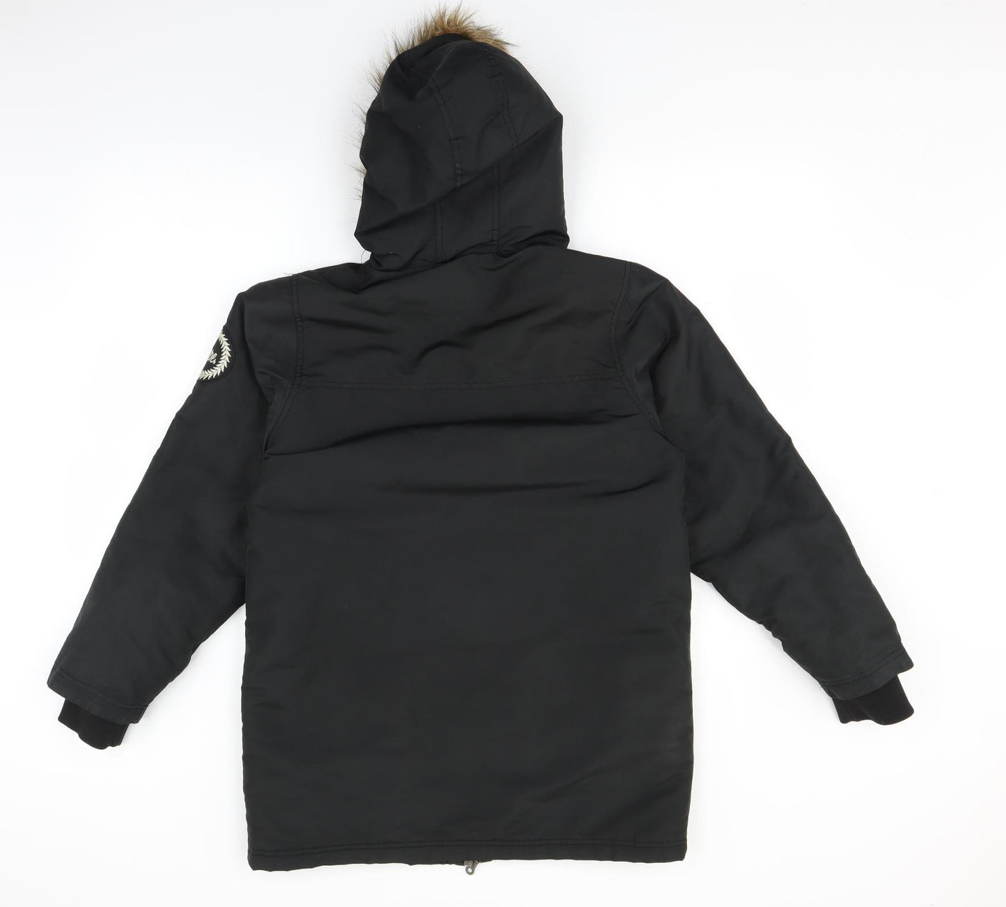 Hype Boys Black   Parka Coat Size 13 Years