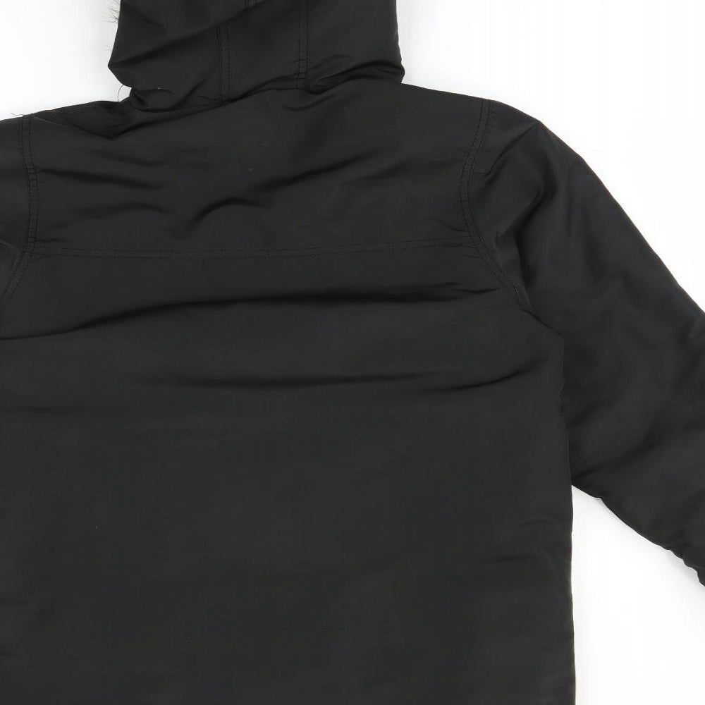 Hype Boys Black   Parka Coat Size 13 Years
