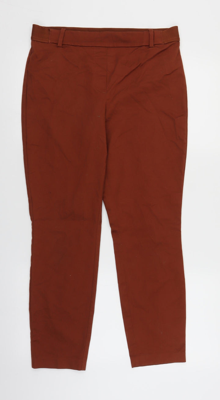H&M Womens Brown Chino Trousers Size 12 L26 in