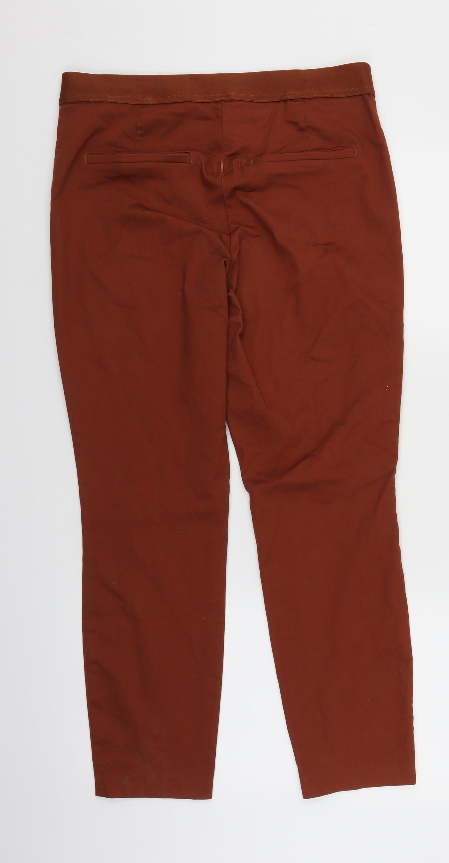 H&M Womens Brown   Chino Trousers Size 12 L26 in