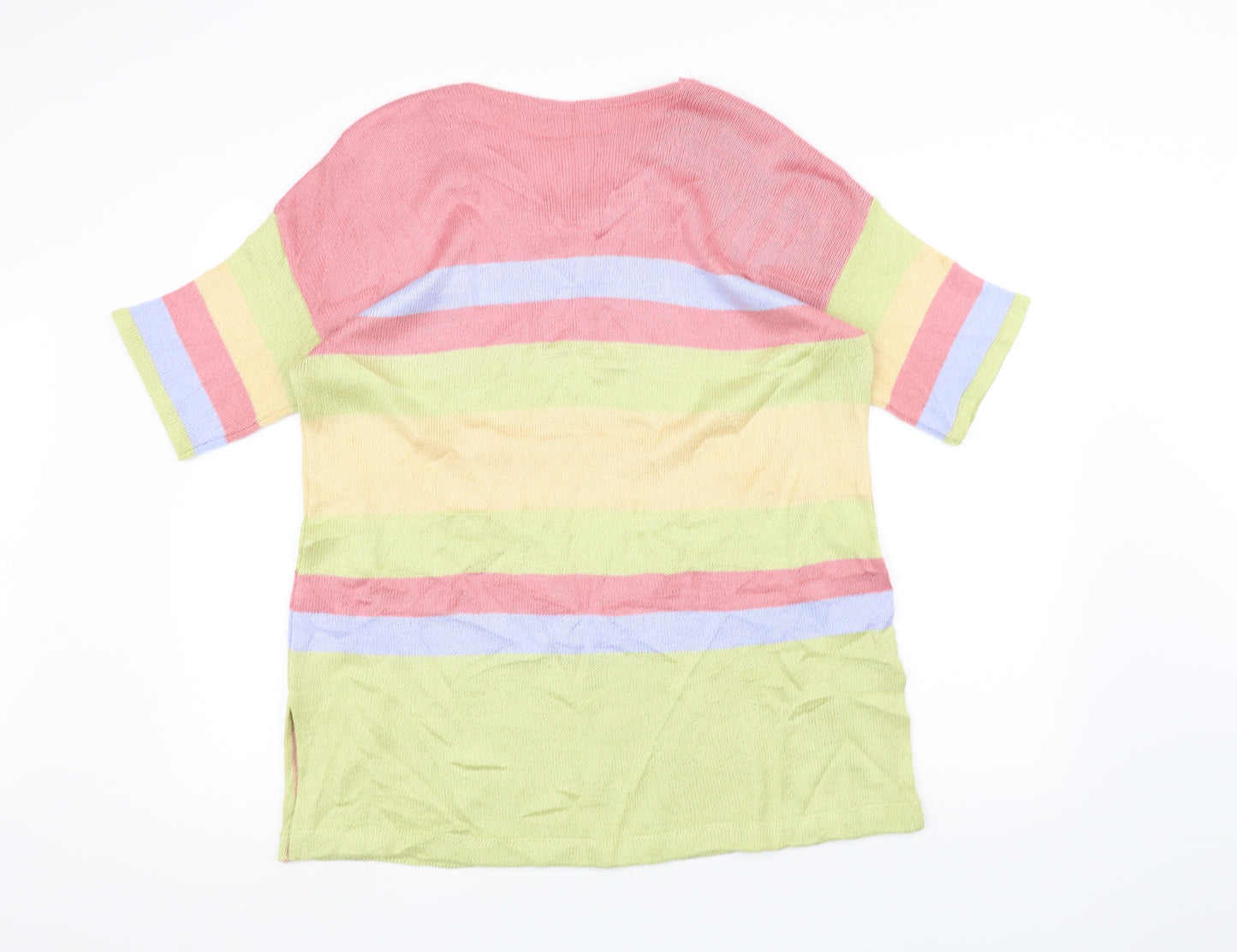 Preworn Womens Yellow Striped  Pullover Jumper Size L
