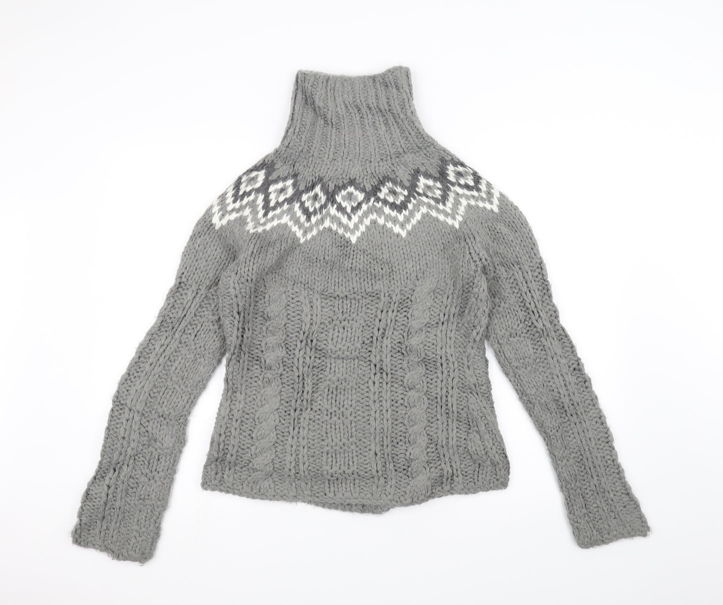 ALS Womens Grey  Knit Jacket Coatigan Size 10