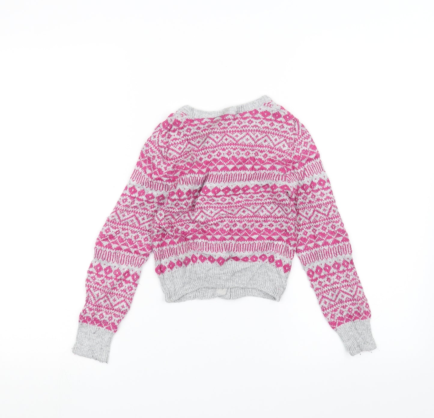 H&M Girls Grey   Cardigan Jumper Size 5-6 Years