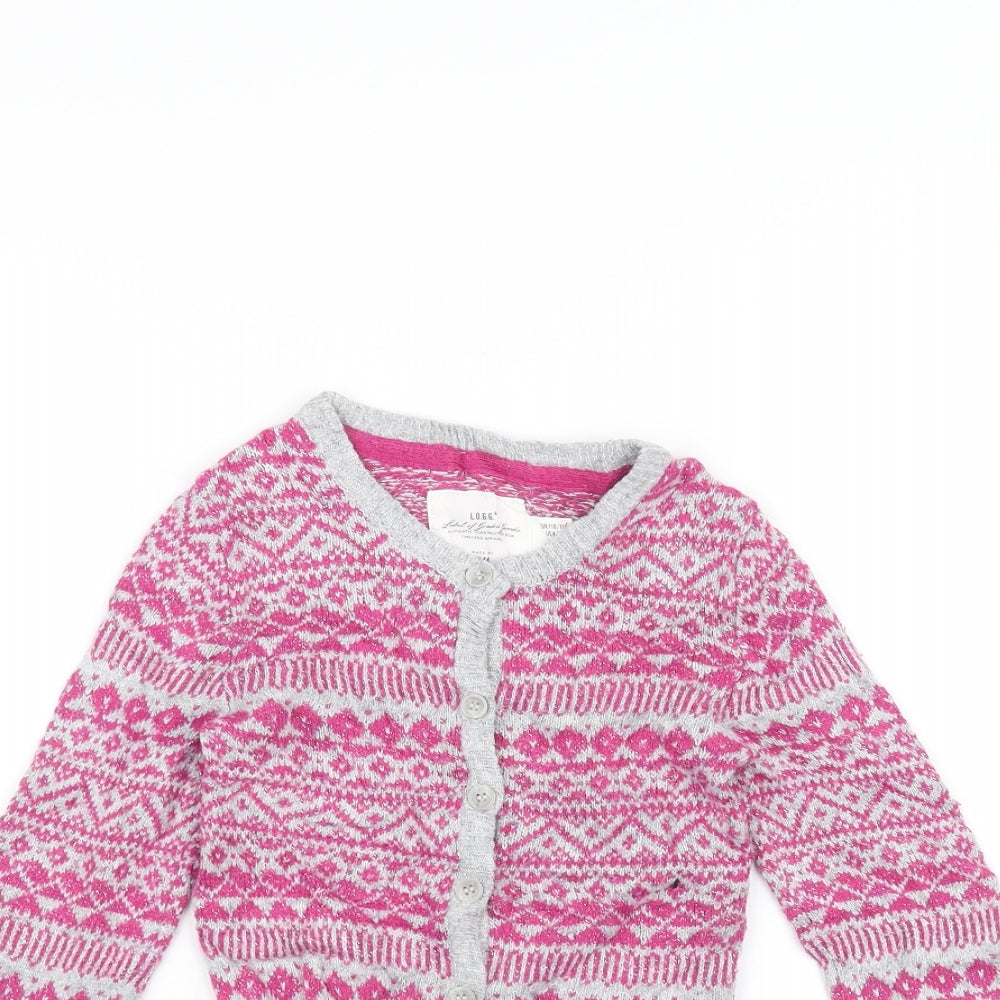 H&M Girls Grey   Cardigan Jumper Size 5-6 Years