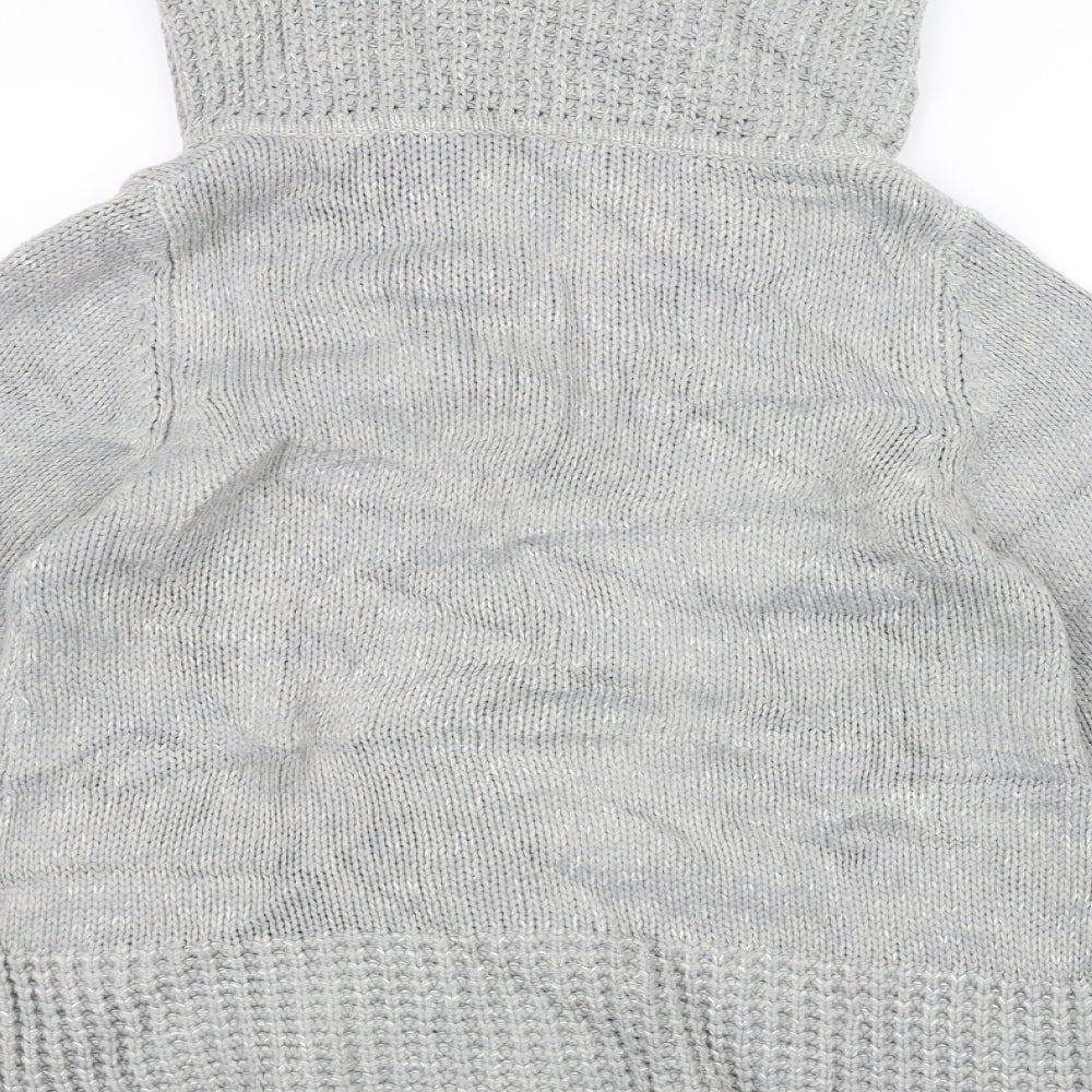 F&F Womens Grey  Knit Jacket Coatigan Size 14