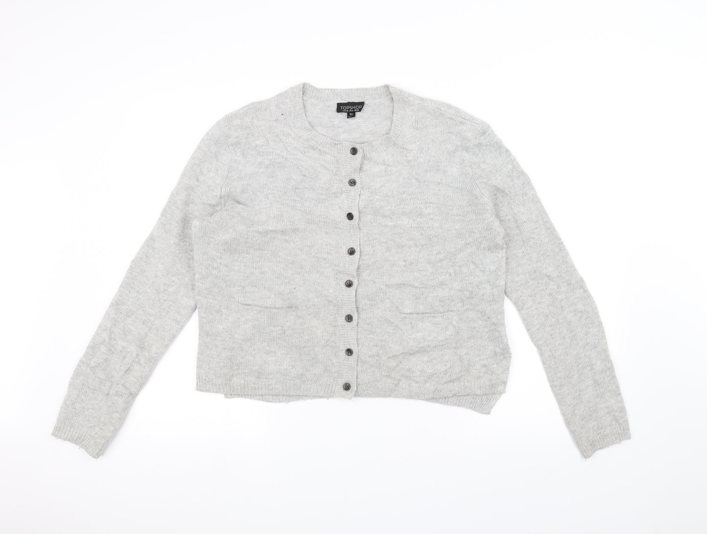 Topshop Womens Grey   Cardigan Jumper Size 10