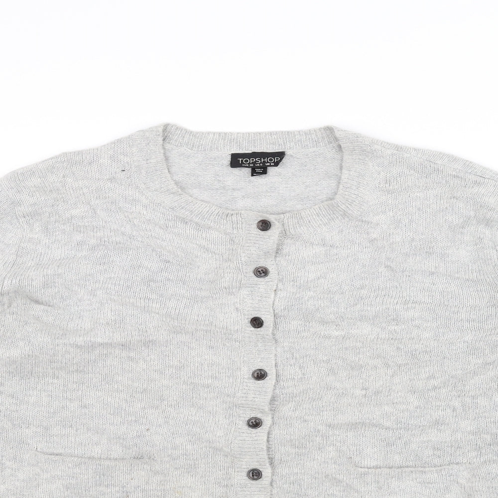 Topshop Womens Grey   Cardigan Jumper Size 10