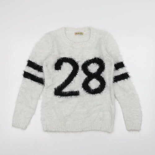 Cameo rose Womens White  Knit Pullover Jumper Size M