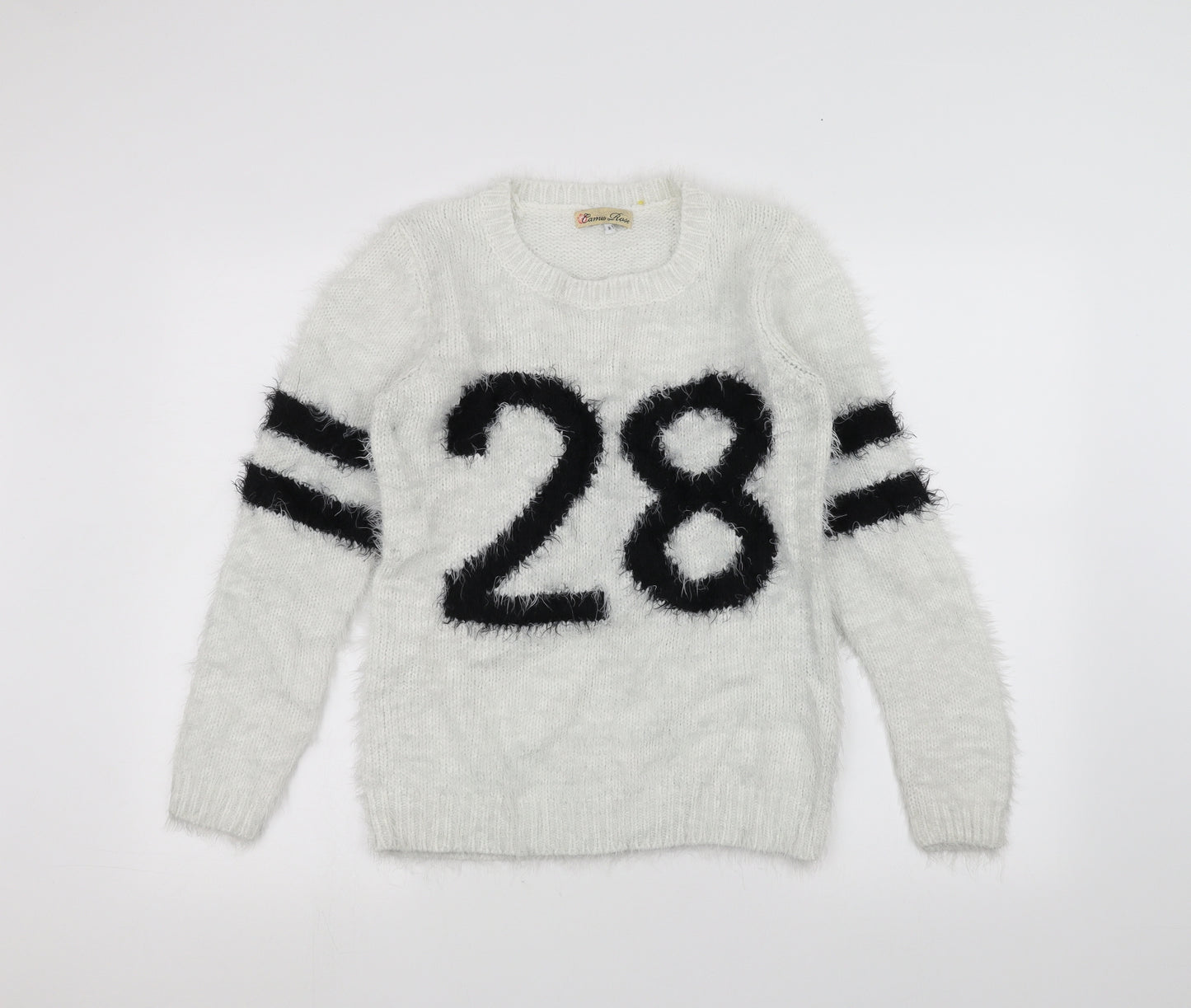 Cameo rose Womens White  Knit Pullover Jumper Size M