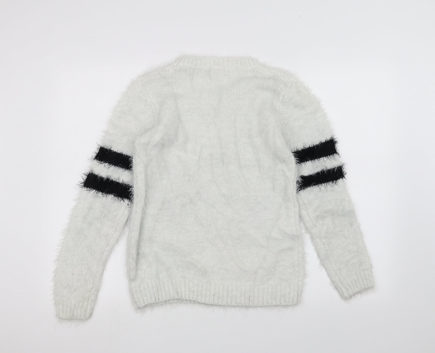 Cameo rose Womens White  Knit Pullover Jumper Size M