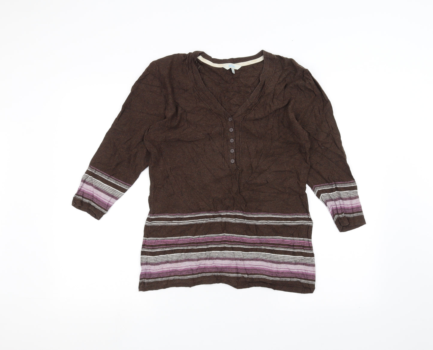 Fat Face Womens Brown   Basic T-Shirt Size 14