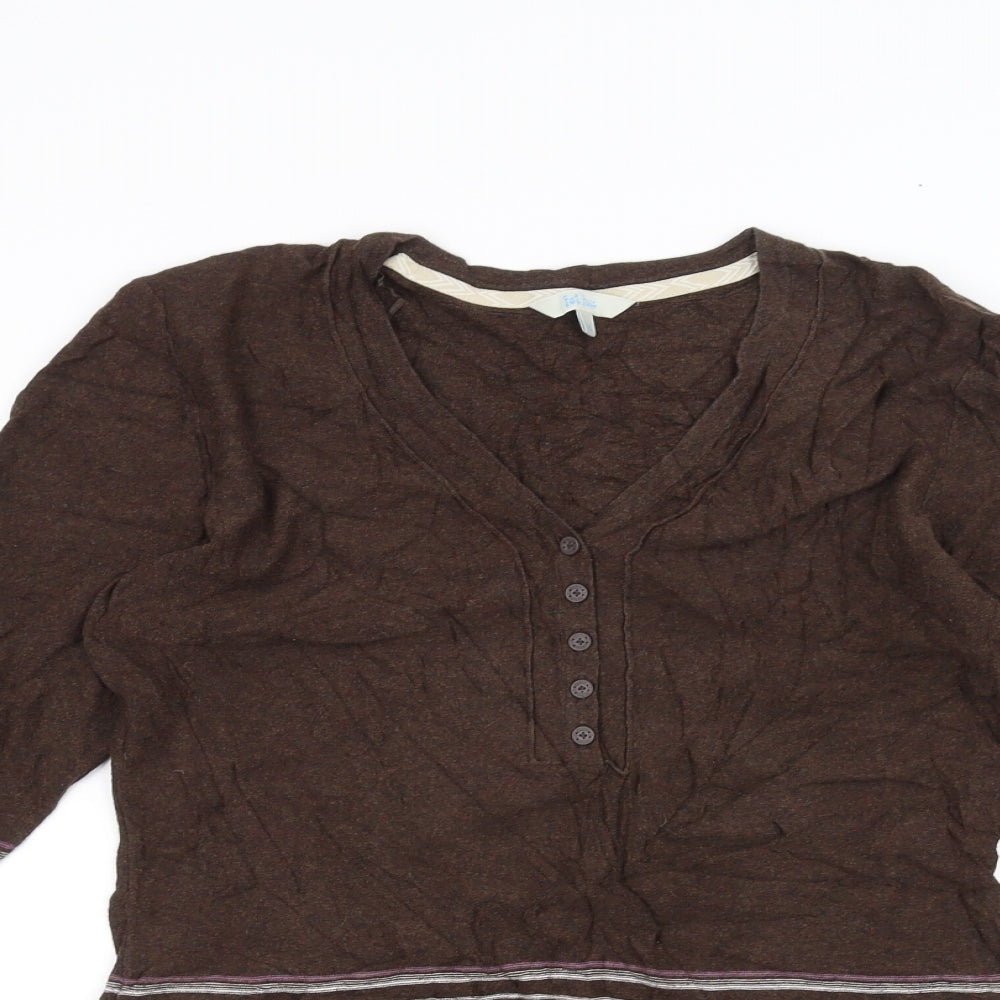 Fat Face Womens Brown   Basic T-Shirt Size 14