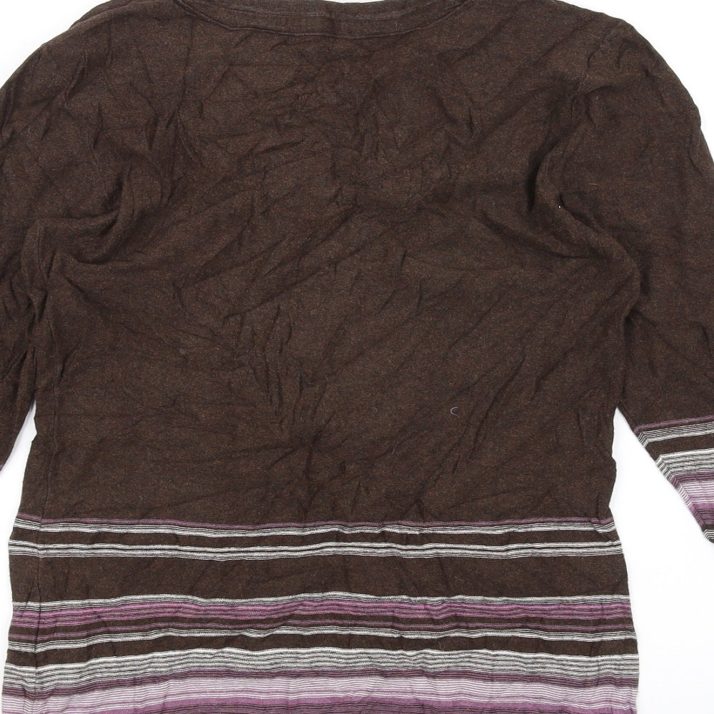 Fat Face Womens Brown   Basic T-Shirt Size 14