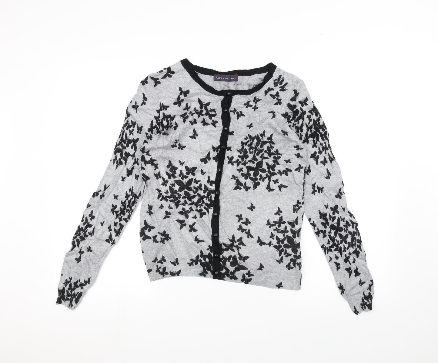 Marks and Spencer Womens Grey   Cardigan Jumper Size 8