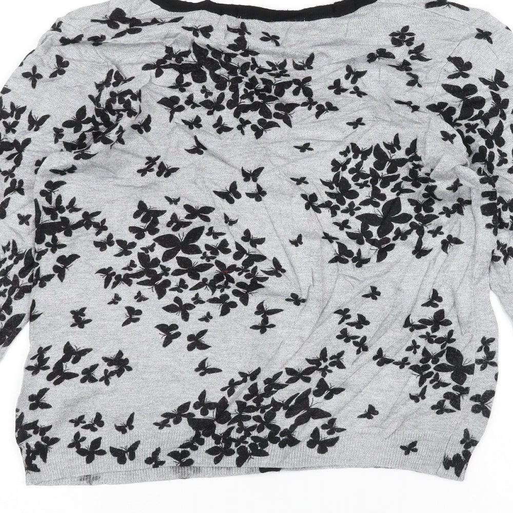 Marks and Spencer Womens Grey   Cardigan Jumper Size 8