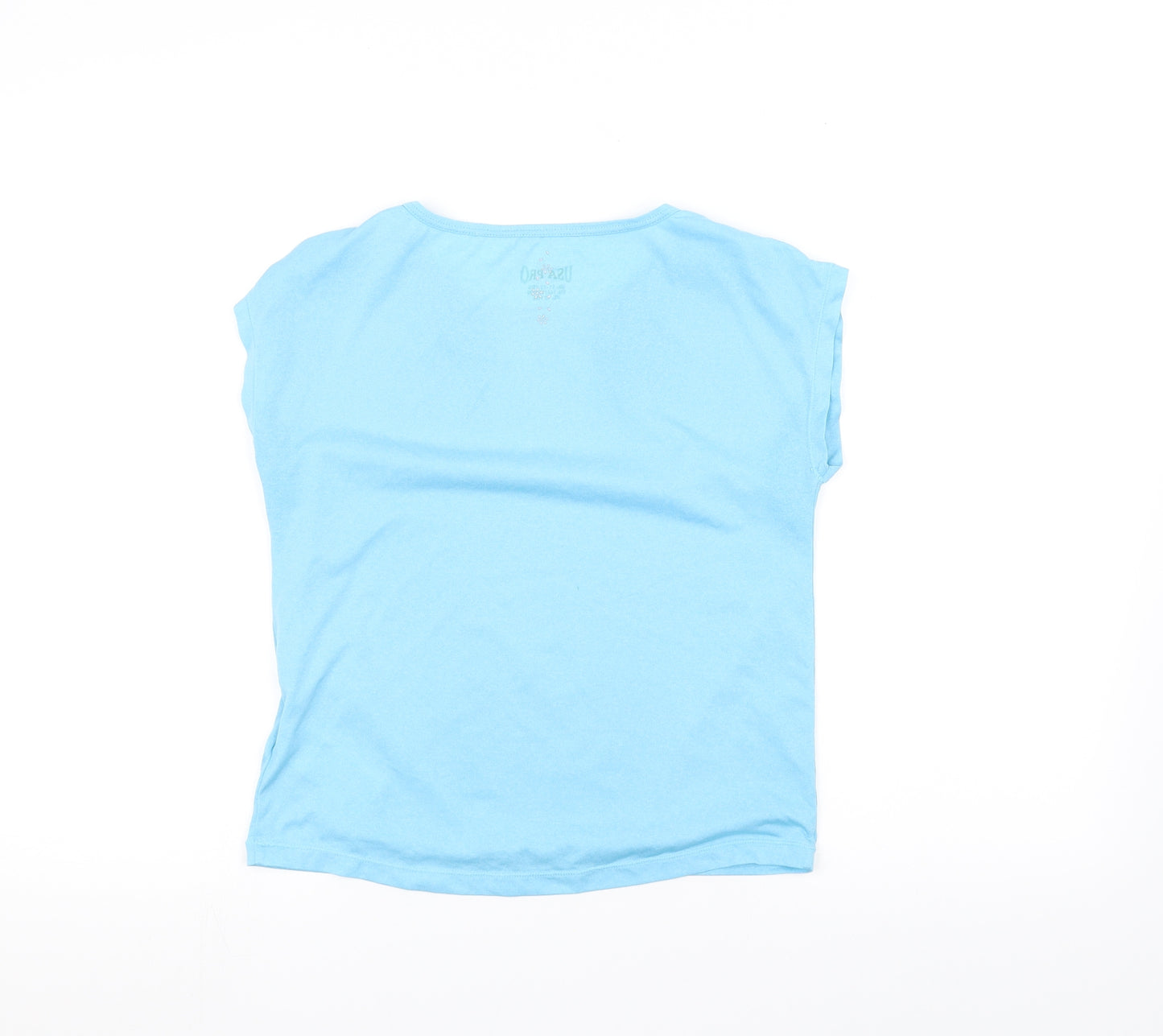 USA Pro Girls Blue   Basic T-Shirt Size 11-12 Years
