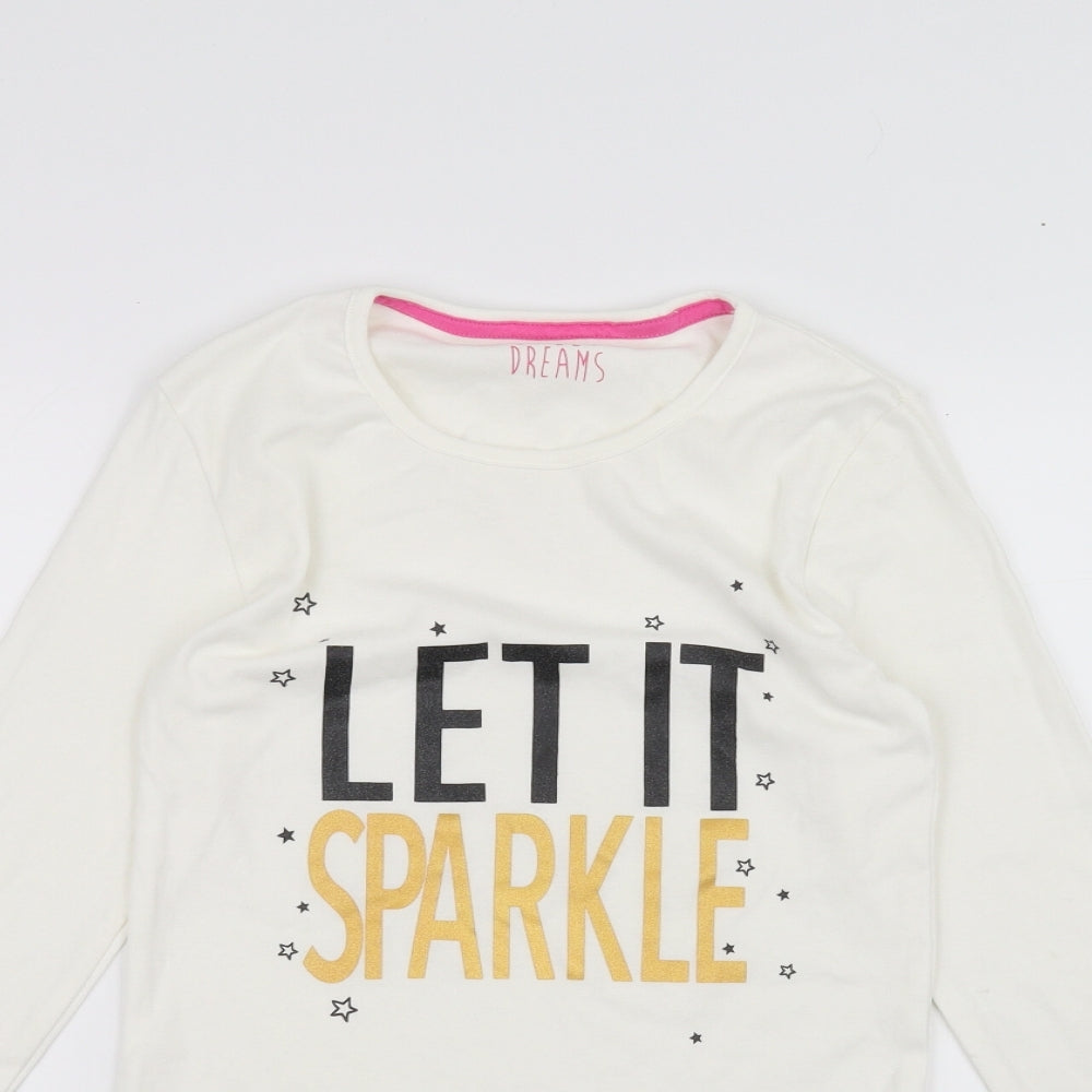 Marks and Spencer Girls White   Basic T-Shirt Size 11-12 Years