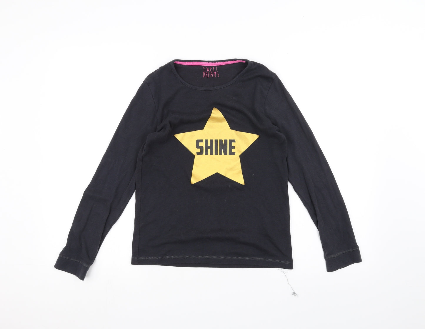 Marks and Spencer Girls Black   Basic T-Shirt Size 11-12 Years