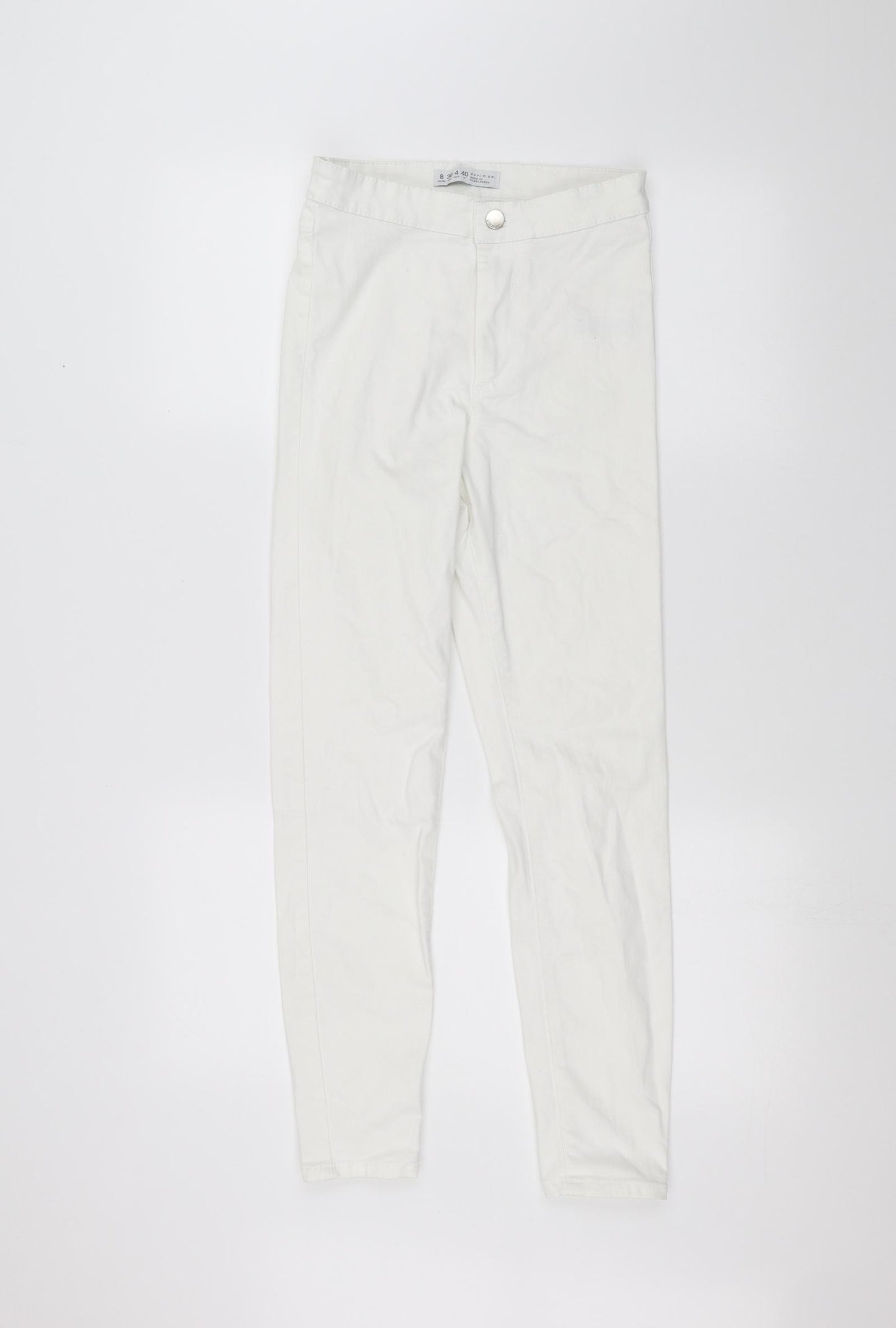 Denim & Co. Womens White   Skinny Jeans Size 8 L24 in
