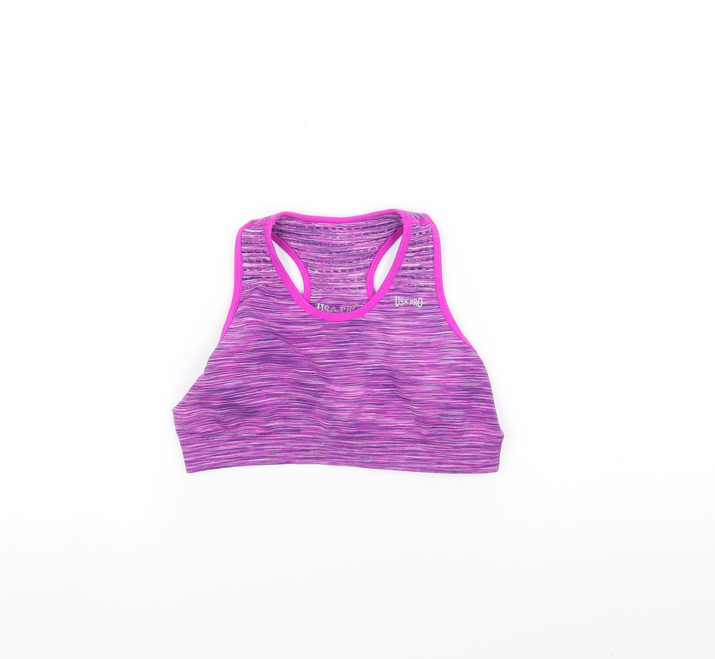 USA Pro Girls Purple Striped  Basic Tank Size 11-12 Years