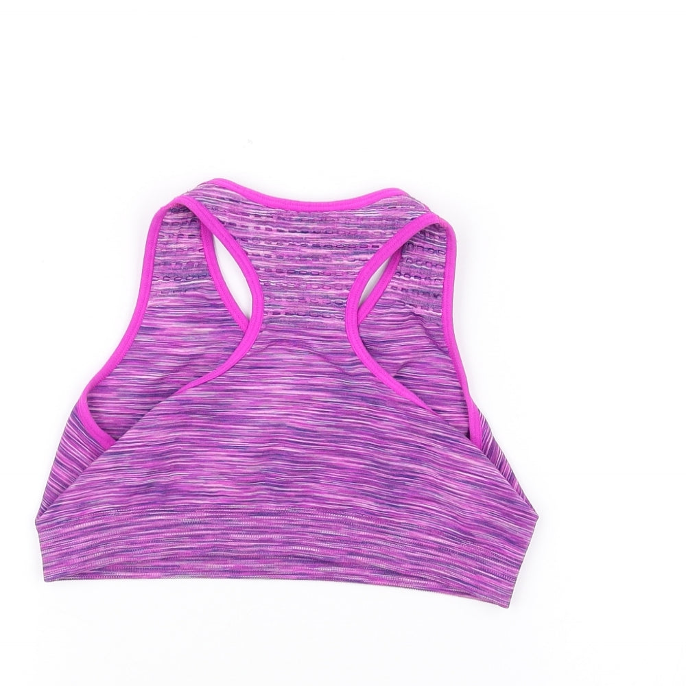 USA Pro Girls Purple Striped  Basic Tank Size 11-12 Years