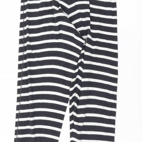 Marks and Spencer Girls Black Striped  Jegging Trousers Size 11-12 Years