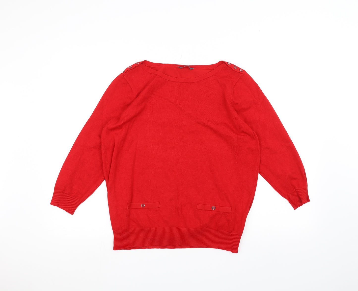 BHS Womens Red   Pullover Jumper Size 16