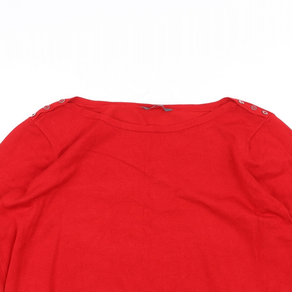 BHS Womens Red   Pullover Jumper Size 16