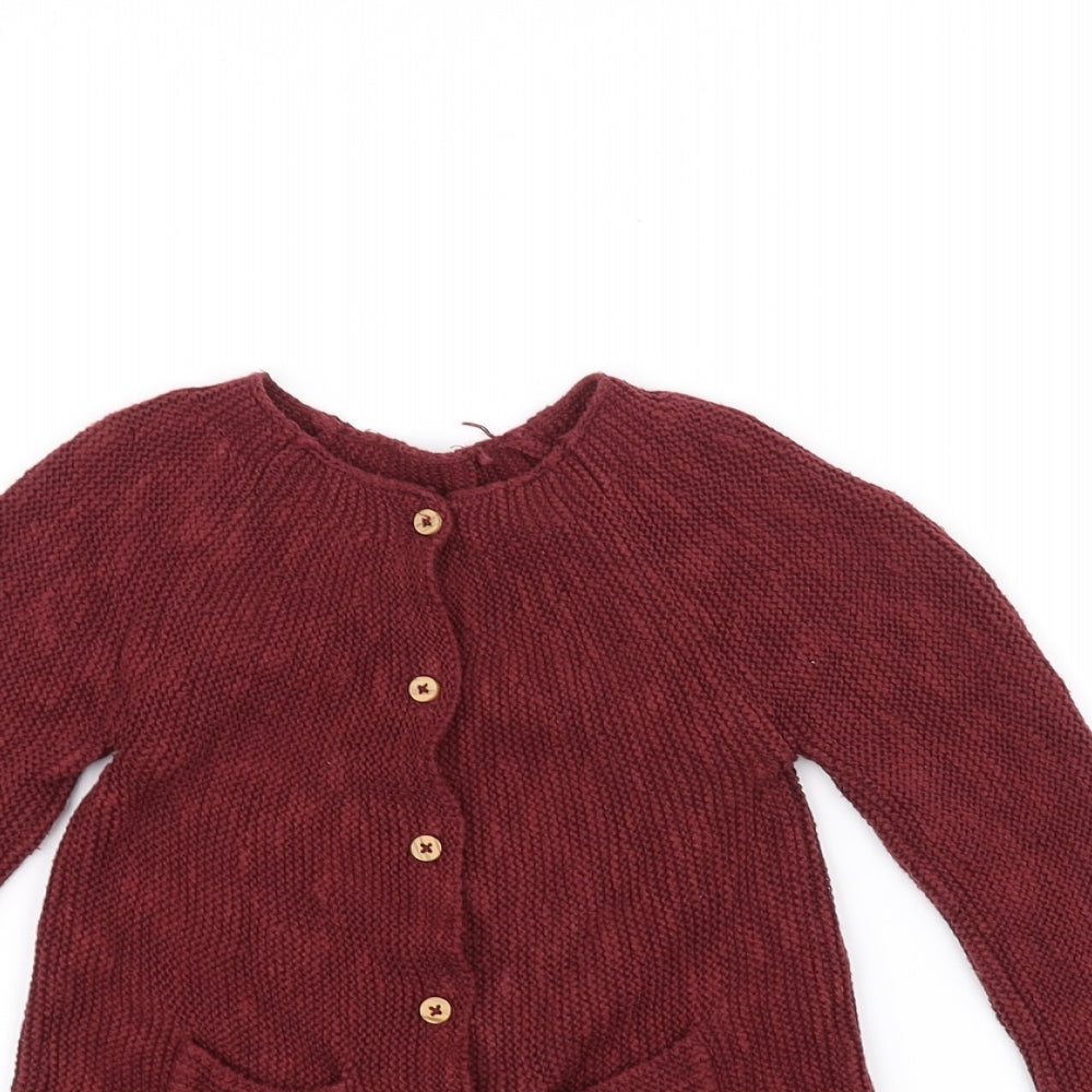 TU Baby Red   Cardigan Jumper Size 12-18 Months
