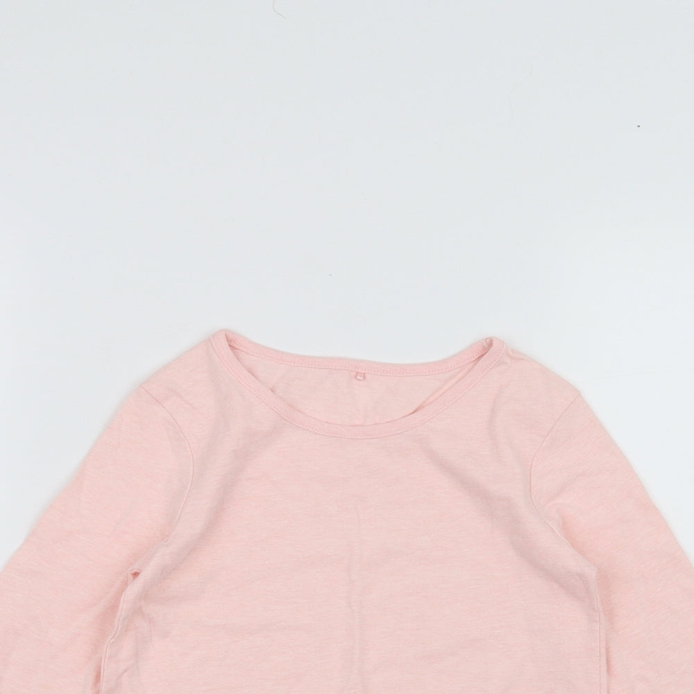 George Girls Pink   Basic T-Shirt Size 4-5 Years