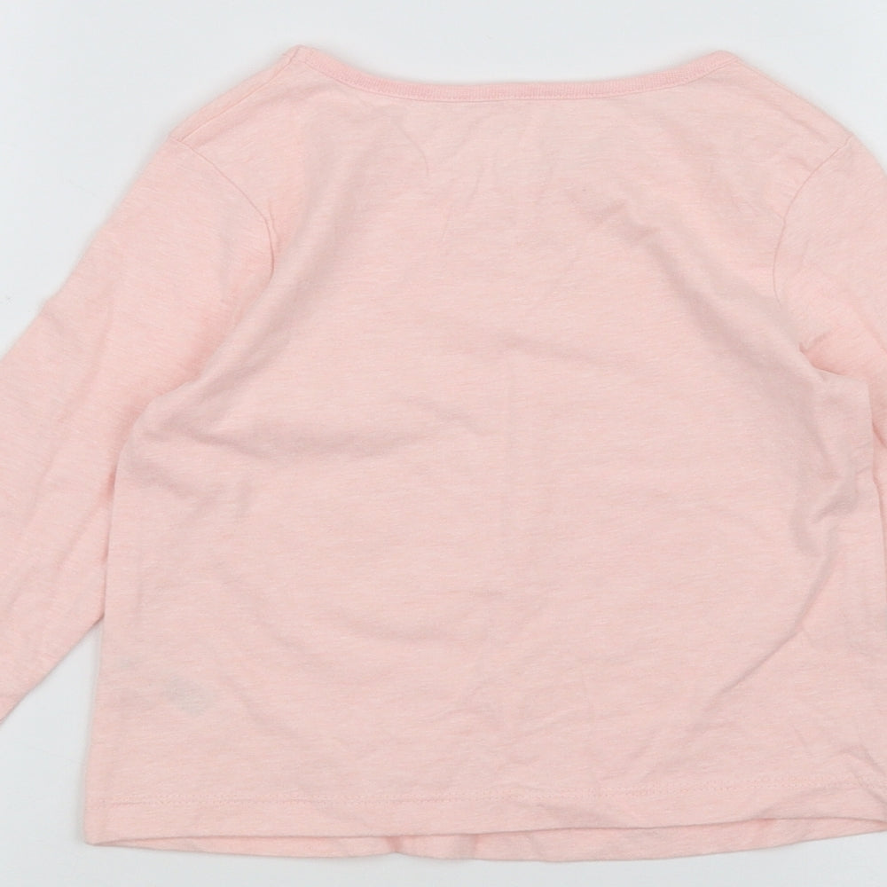 George Girls Pink   Basic T-Shirt Size 4-5 Years