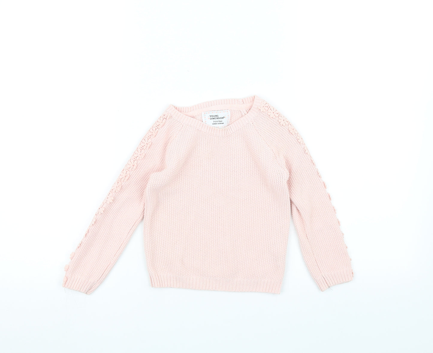 Young Dimension Girls Pink   Pullover Jumper Size 3-4 Years