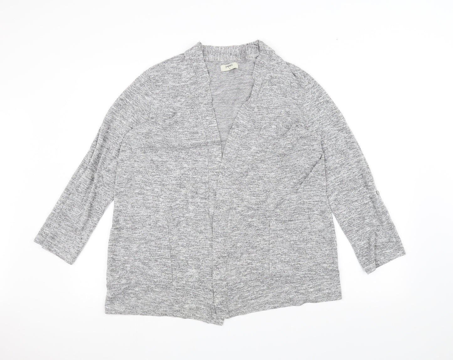 Papaya Womens Grey   Cardigan Jumper Size 14