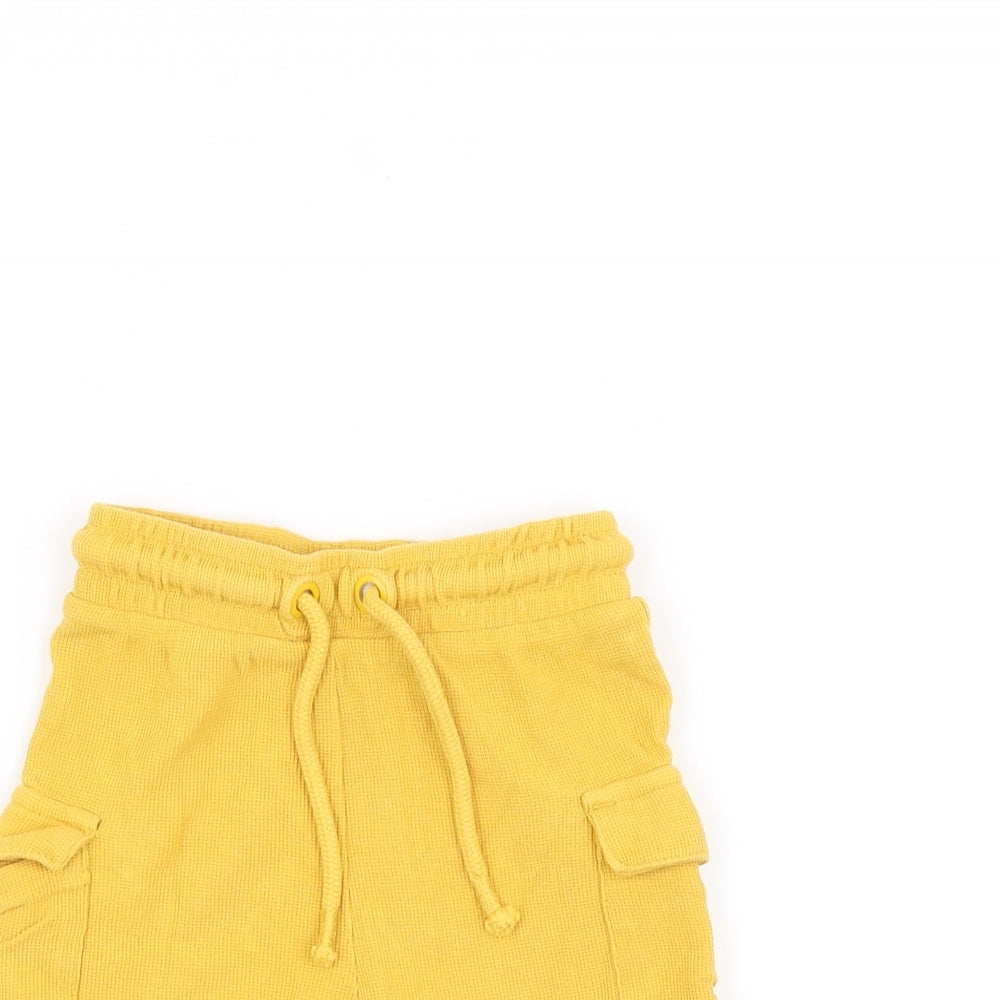 George Girls Yellow   Cargo Shorts Size 2-3 Years