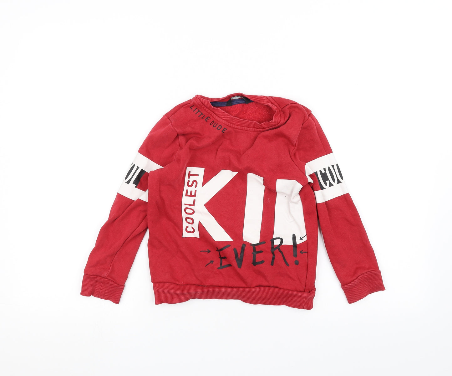 George Boys Red   Pullover Jumper Size 5-6 Years