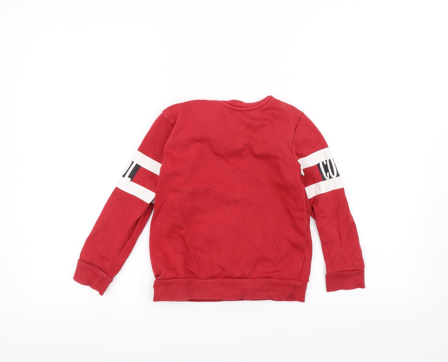 George Boys Red   Pullover Jumper Size 5-6 Years