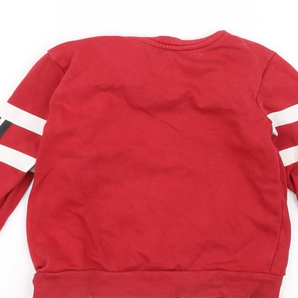 George Boys Red   Pullover Jumper Size 5-6 Years